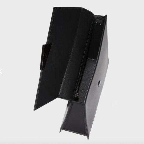 ACNE STUDIOS DISTORTION BLACK LEATHER PURSE LUXURY BAG~Large~ MSRP $1290 - Picture 6 of 16